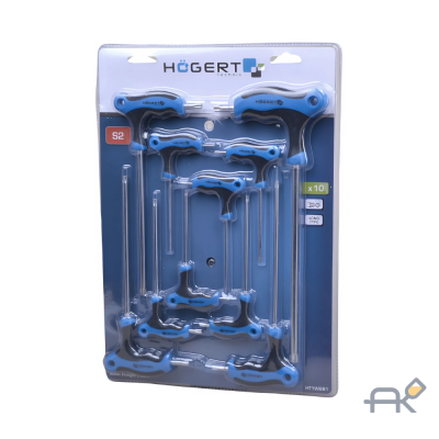 Набор T-образных ключей Torx HOEGERT 10 (HT1W881)5902801336904